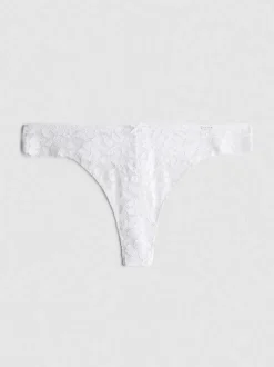 „The Edit“ Tanga aus floraler Spitze