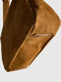„The Edit“ Wildleder-Umhängetasche mit Umschlag