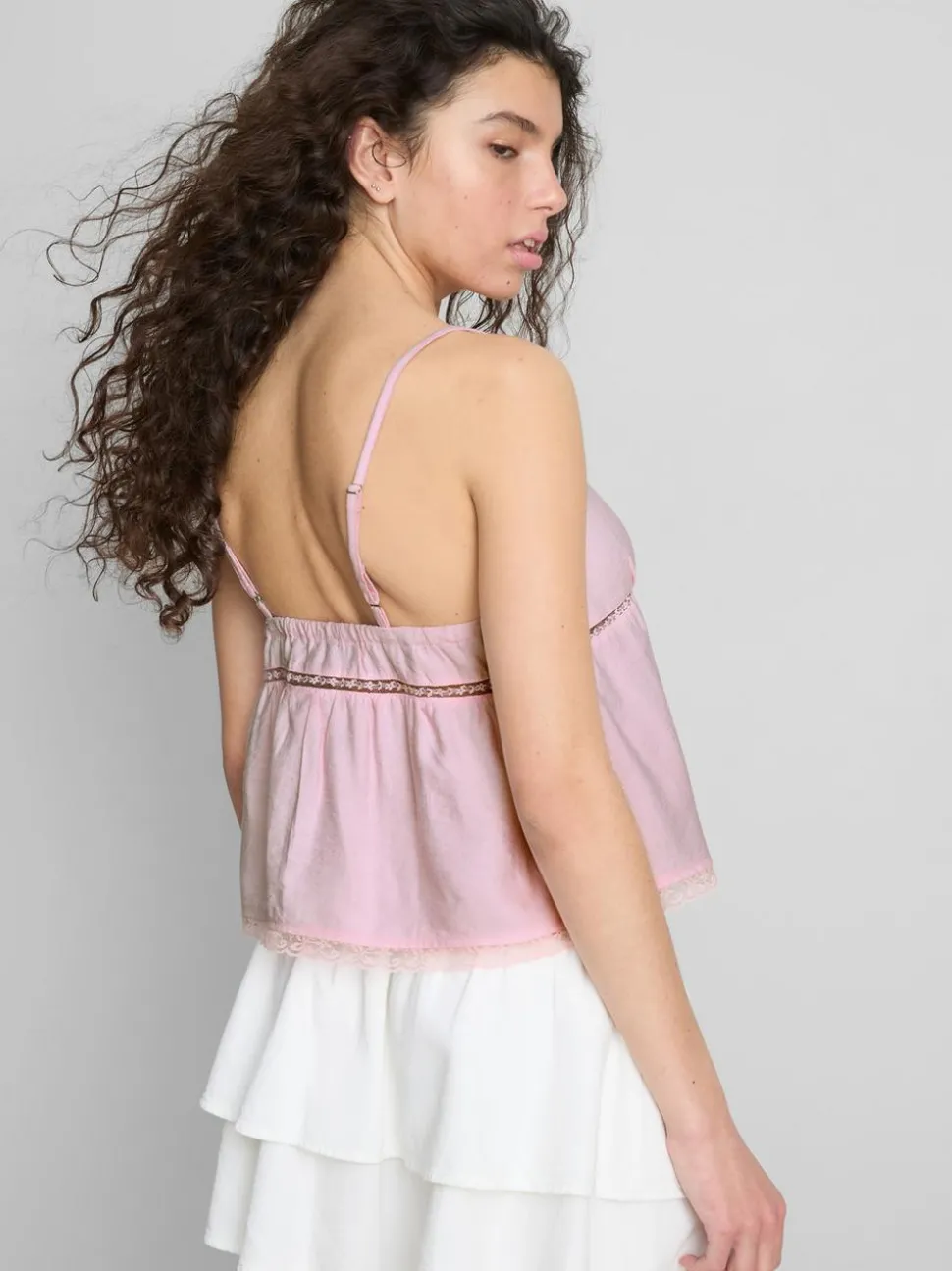 The Primark Scene | Babydoll-Trägertop mit Spitzenmuster