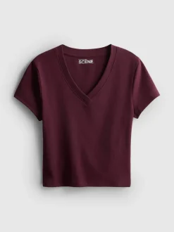 The Primark Scene | Baby-T-Shirt mit hohem Baumwollanteil und V-Ausschnitt