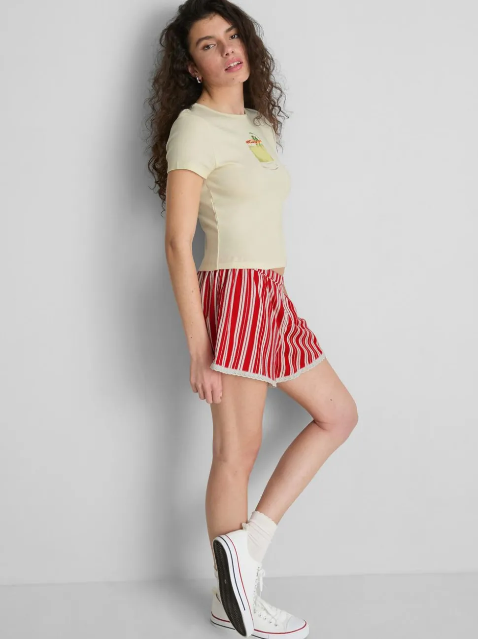 The Primark Scene | Gestreifte Boxershorts mit Spitzenbesatz