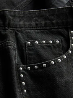The Primark Scene | Nietenbesetzte Jorts aus Baumwoll-Denim