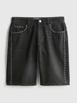 The Primark Scene | Nietenbesetzte Jorts aus Baumwoll-Denim