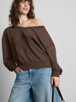 The Primark Scene | Schulterfreies Sweatshirt mit Applikation