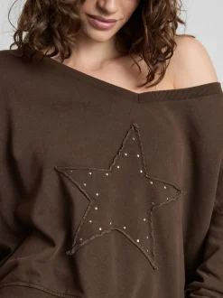 The Primark Scene | Schulterfreies Sweatshirt mit Applikation