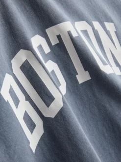 The Primark Scene | T-Shirt mit Slogan in Acid-Wash-Optik