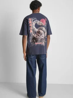 „Tokyo“ T-Shirt aus reiner Baumwolle mit Grafik