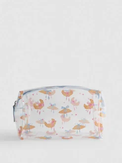 Transparente Make-up-Tasche mit Gebäck-Grafik