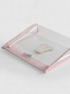 Transparente Make-up-Tasche mit Initiale