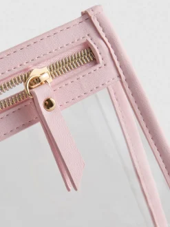Transparente Make-up-Tasche mit Initiale