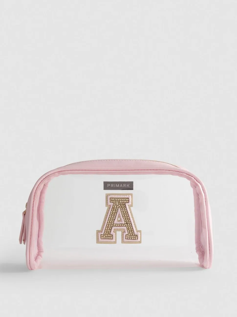Transparente Make-up-Tasche mit Initiale