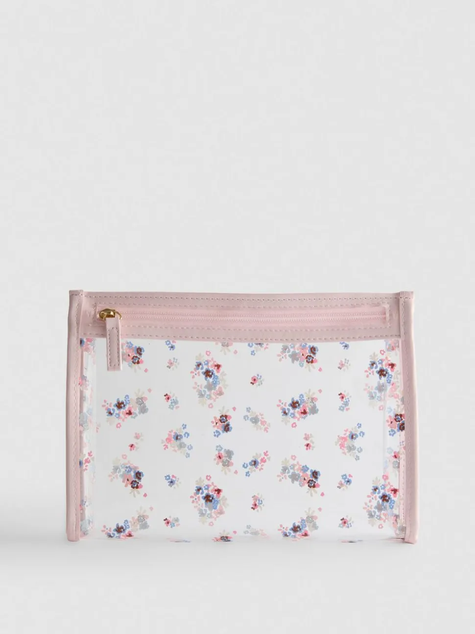 Transparente Make-up-Tasche mit Blumenmuster