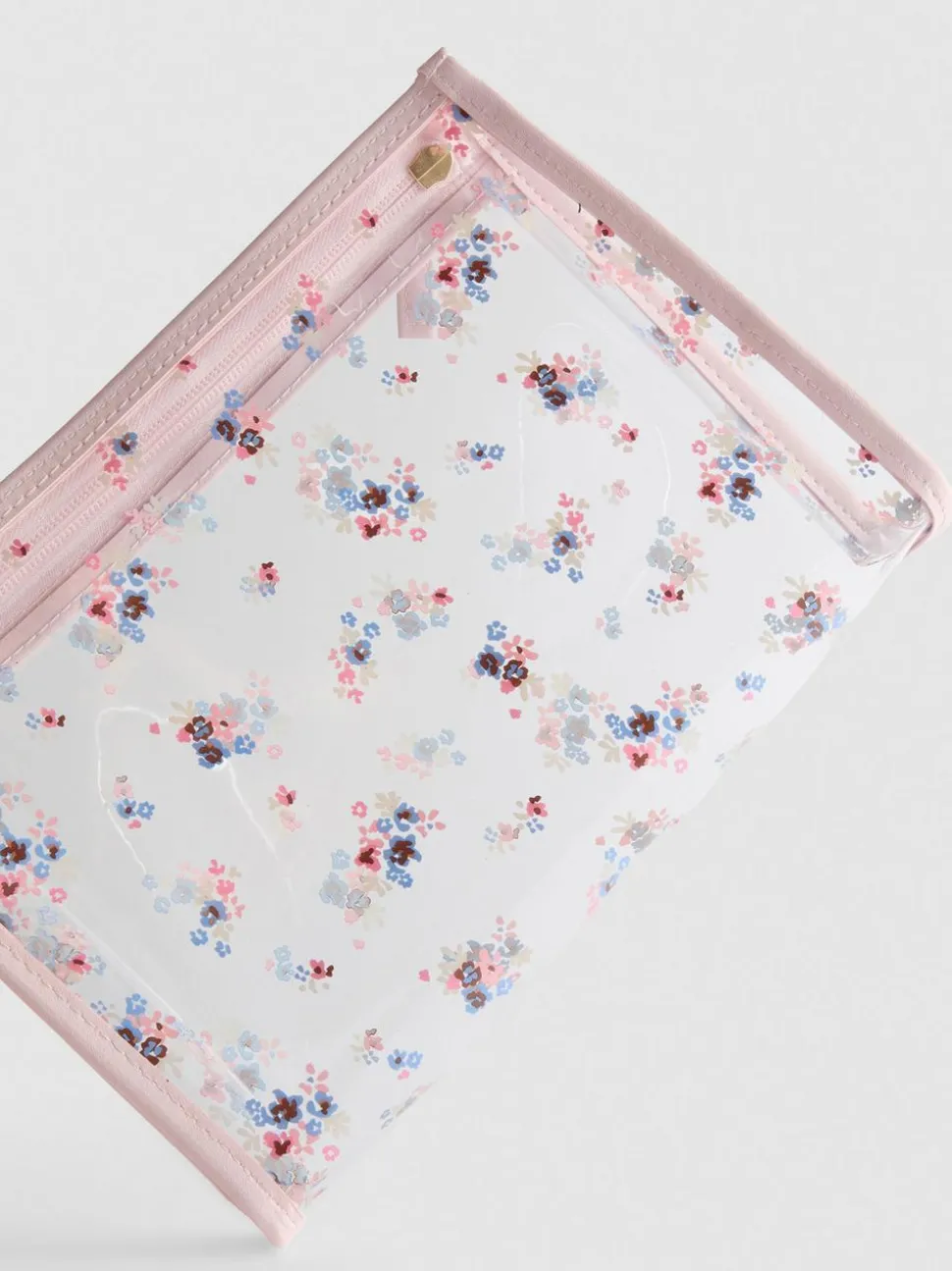 Transparente Make-up-Tasche mit Blumenmuster