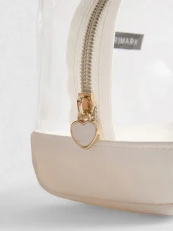 Transparente Make-up-Tasche mit Initiale
