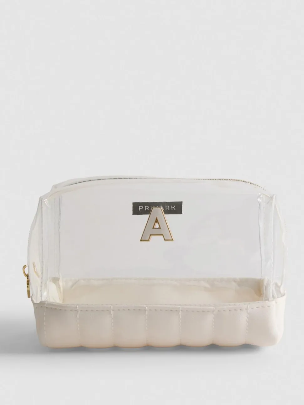 Transparente Make-up-Tasche mit Initiale