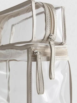 Transparente Make-up-Taschen, 2er-Pack