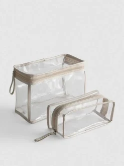 Transparente Make-up-Taschen, 2er-Pack