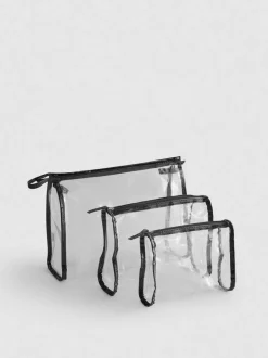 Transparente Make-up-Taschen, 3er-Pack