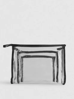 Transparente Make-up-Taschen, 3er-Pack