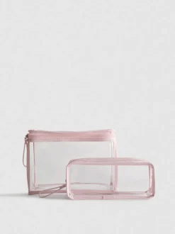 Transparente Make-up-Taschen, 2er-Pack