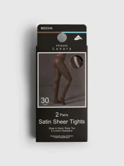 Transparente Strumpfhosen, 30 den, 2er-Pack