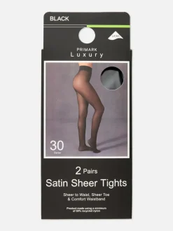 Transparente Strumpfhosen, 30 den, 2er-Pack