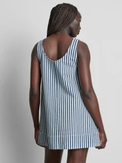 Trapez-Minikleid aus Baumwolldenim