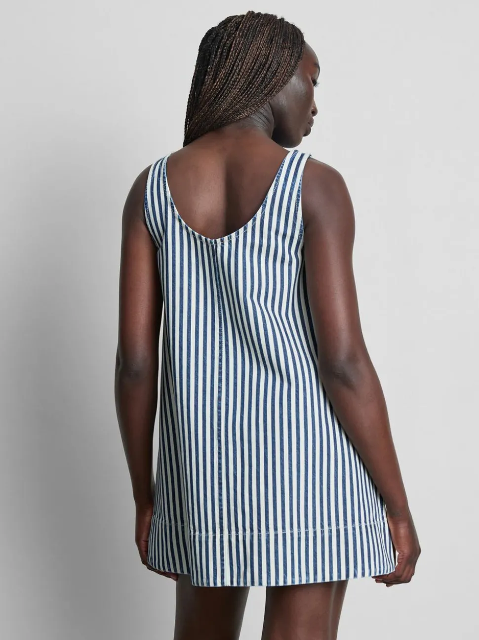 Trapez-Minikleid aus Baumwolldenim