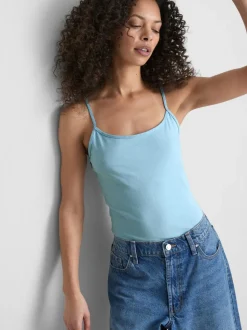 Trägertop mit Stretch und hohem Baumwollanteil