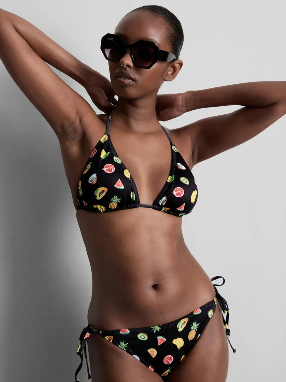 Triangel-Bikinitop mit Print, 2er-Pack