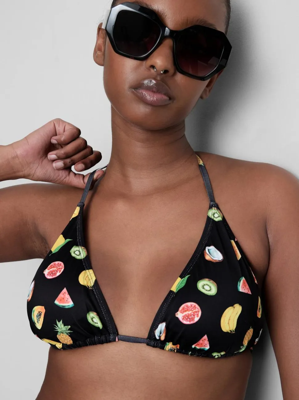 Triangel-Bikinitop mit Print, 2er-Pack