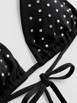 Triangel-Bikinitop mit Strass