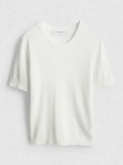 T-Shirt aus dichtem Strick