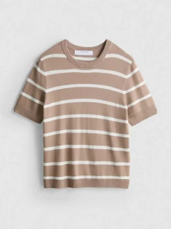 T-Shirt aus dichtem Strick
