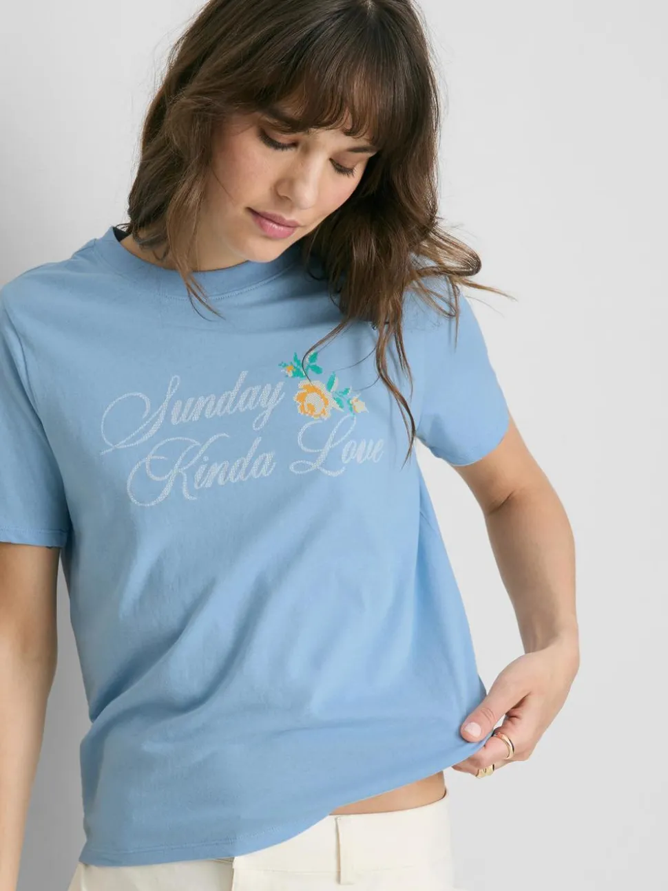 T-Shirt aus reiner Baumwolle mit Grafik
