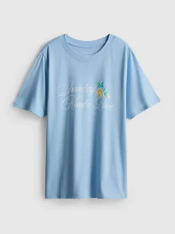 T-Shirt aus reiner Baumwolle mit Grafik