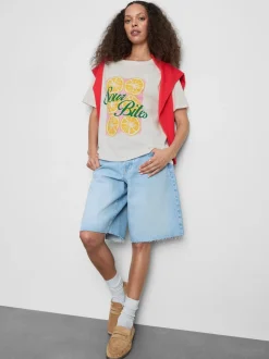 T-Shirt aus reiner Baumwolle mit Grafik