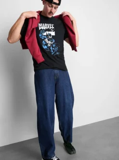 T-Shirt aus reiner Baumwolle mit „MARVEL Venom“ Grafik