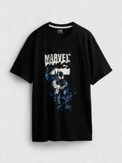 T-Shirt aus reiner Baumwolle mit „MARVEL Venom“ Grafik