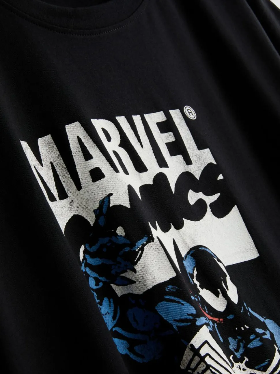 T-Shirt aus reiner Baumwolle mit „MARVEL Venom“ Grafik