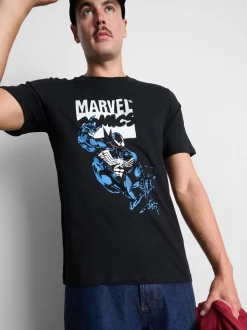 T-Shirt aus reiner Baumwolle mit „MARVEL Venom“ Grafik