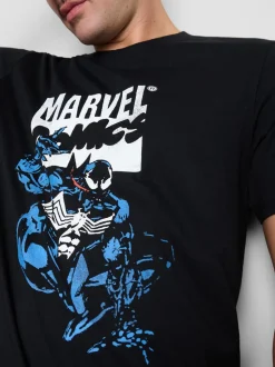 T-Shirt aus reiner Baumwolle mit „MARVEL Venom“ Grafik