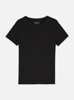 T-Shirt aus Stretch mit Rundhalsausschnitt