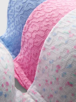 T-Shirt-BHs mit Spitze, 3er-Pack