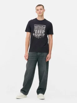 T-Shirt mit Café-Grafik