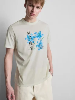 T-Shirt mit Grafik und Blumenmotiv