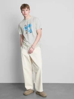 T-Shirt mit Grafik und Blumenmotiv