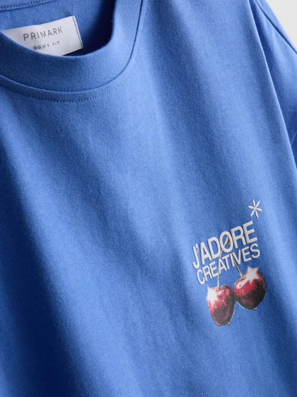 T-Shirt mit Kirschgrafik aus reiner Baumwolle
