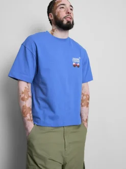 T-Shirt mit Kirschgrafik aus reiner Baumwolle