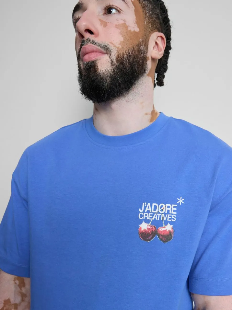 T-Shirt mit Kirschgrafik aus reiner Baumwolle